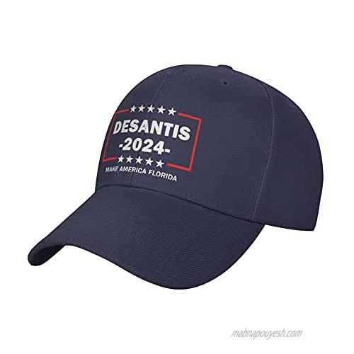 Frutler Desantis 2024 Hat for Men Women Make American Florida Trump Desantis 2024 Adjustable Unisex Cap