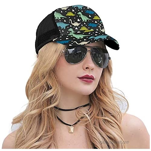Gocerktr Baseball Caps for Women Men Adjustable Mesh Vented Trucker Hat