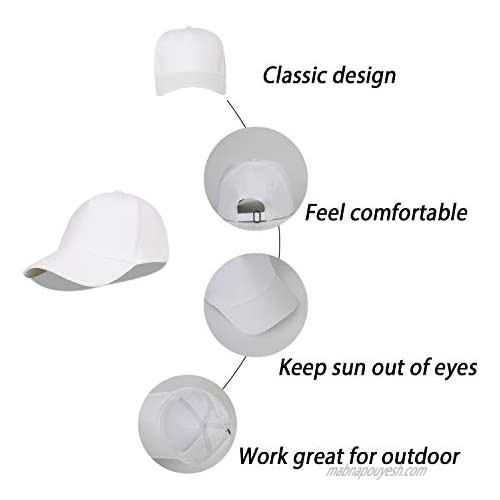 Juenier Unisex Cotton Low Profile Plain Classic Retro Dad Hat Washed Baseball Hat Adjustable Baseball Cap for Men and Women
