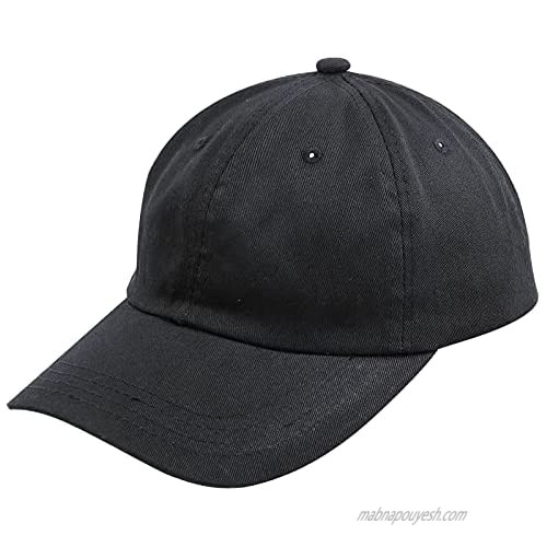 Neeyoo Baseball Cap  Adjustable Cotton Ponytail Baseball Hat  Women's Relaxed Fit Breathable Classic Sun Hat Black