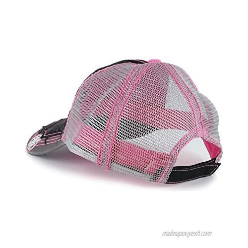 Smith & Wesson Womens Logo Baseball Hat with Pink Contrast Stitching