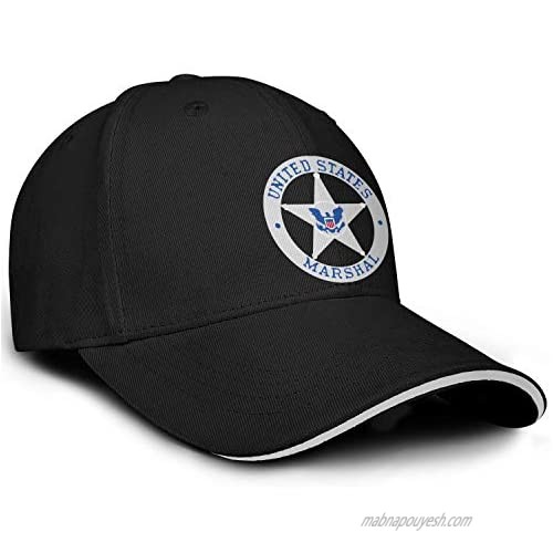 Snapback Baseball Caps Trucker Dad Cap Novelty Sport Golf Hats United States Marshals Hat Adjustable for Men Women