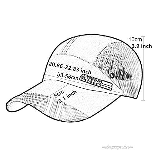 Unisex Mesh Anti-UV Sun Cap Quick Dry Baseball Hat Fishing Hiking Mountaine Cap