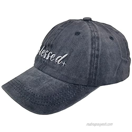 Waldeal Women's Embroidered Blessed Baseball Cap Adjustable Distressed Vintage Summer Faith Dad Hat