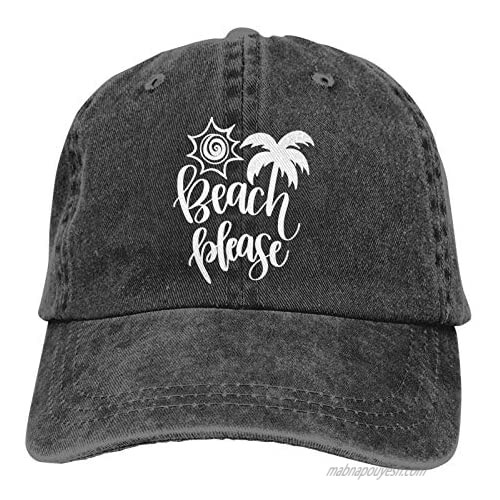 Waldeal Women's Funny Beach Please Hat Vintage Washed Adjustable Baseball Cap