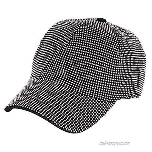 Women Rhinestone Crystals Baseball Cap Bling Bling Adjustable Sun Hat Hip Hop Caps Fashion Hats