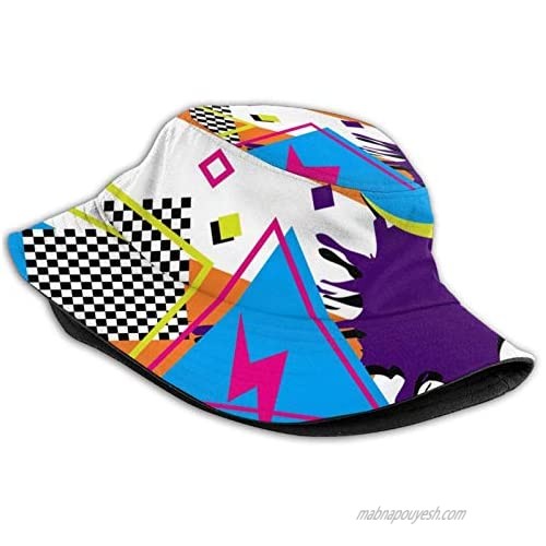Cute YUMS Hat Unisex Pattern Fun Bucket Hat Cool Print Yum Bucket Hat Packable Sun Protection