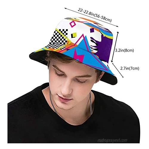 Cute YUMS Hat Unisex Pattern Fun Bucket Hat Cool Print Yum Bucket Hat Packable Sun Protection