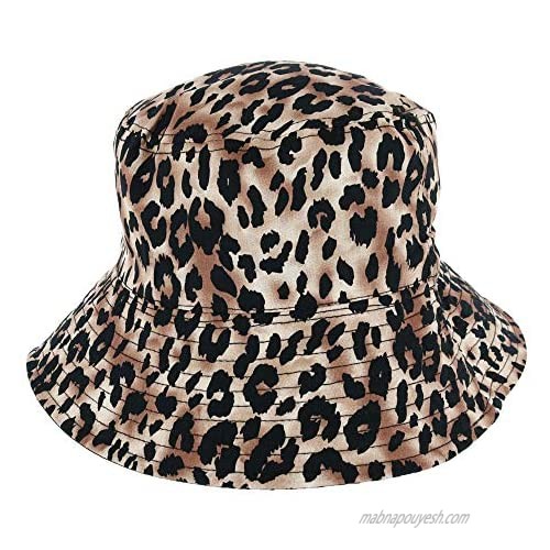 David & Young Women's Reversible Leopard Bucket Hat