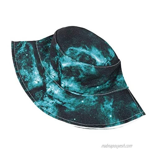DOCILA Fashion Starry Bucket Hat for Men Women Novelty Galaxy 3D Print Fisherman Caps Packable Summer Sun Visor