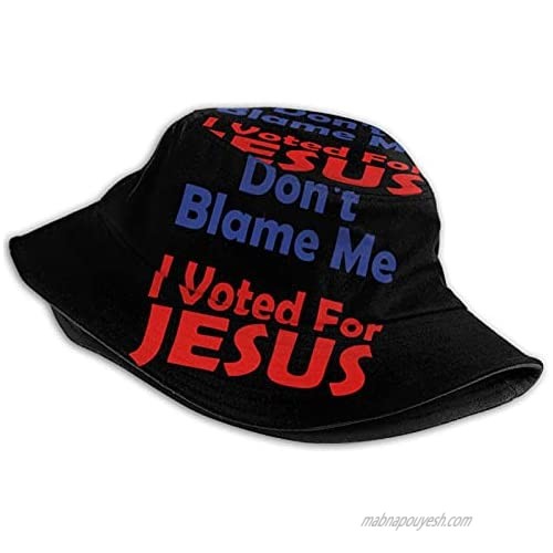 Don't Blame Me I Voted for Trump Print Bucket Hat Summer Reversible Packable Cap Fisherman Cap for Men Women