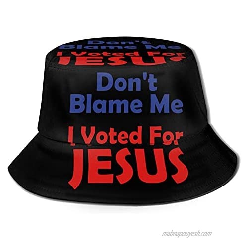 Don't Blame Me I Voted for Trump Print Bucket Hat Summer Reversible Packable Cap Fisherman Cap for Men Women