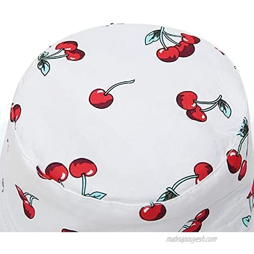 Fruit-Buckets-Hat Women Reversible-Fisherman Cap Packable Summer Sun Protection 1 PC