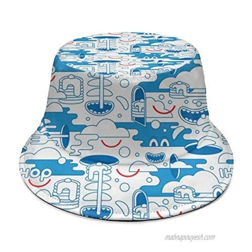Men Women Travel Outdoors Shade Sports Printed Cute Cap Cotton Bucket Hats