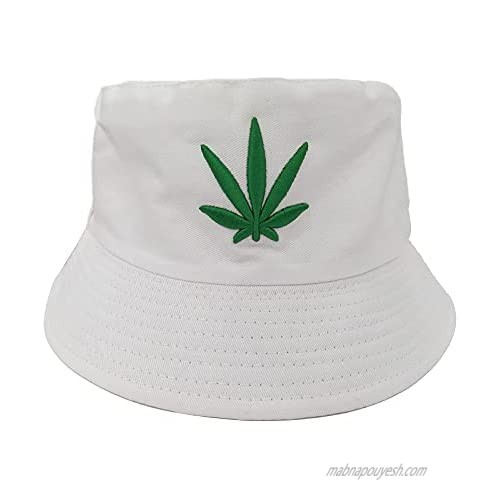 ROSTIVO Weed Bucket Hat for Women and Men (White)
