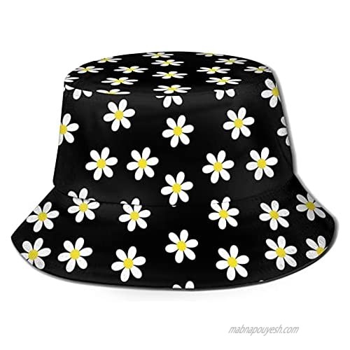 Strawberry Black-1 Fisherman Hat Foldable Sun Cap for Summer Outdoor Travel Beach