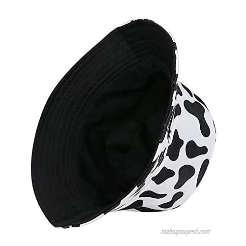 XYIYI 2Pcs Cute Bucket Hat Funny Beach Fishing Hats for Women Reversible Double-Side-Wear