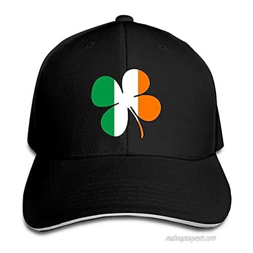 Ireland Shamrock Clover Flag Hat Funny Neutral Printing Truck Driver Cap Cowboy Hat Adjustable Skullcap Dad Hat for Men and Women