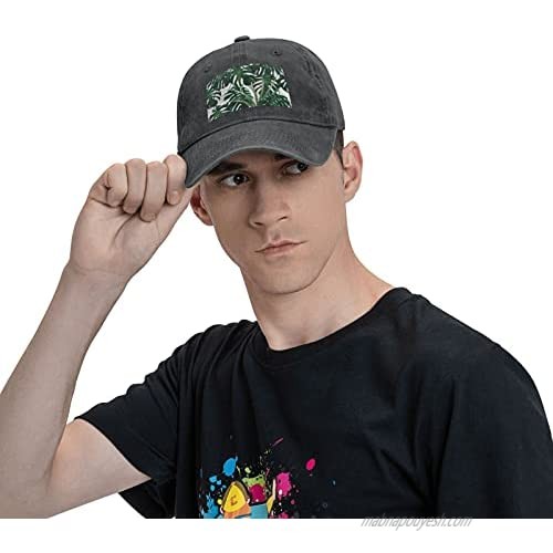 NOTZERO Dark Green Monstera Adult Casual Cowboy HAT Mens Adjustable Baseball Cap Hats for MENDark Green Monstera