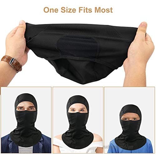 Balaclava Ski Mask for Men Windproof Full Face Mask for Cold Weather Winter Skiing Snowboarding Motorcycling with 2 Filters Black