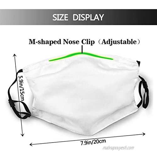 Cartoon Anime Balaclava Face Mouth Cover Mask with Filter Pocket Adjustable Strap Reusable Washable Windproof for Women Men