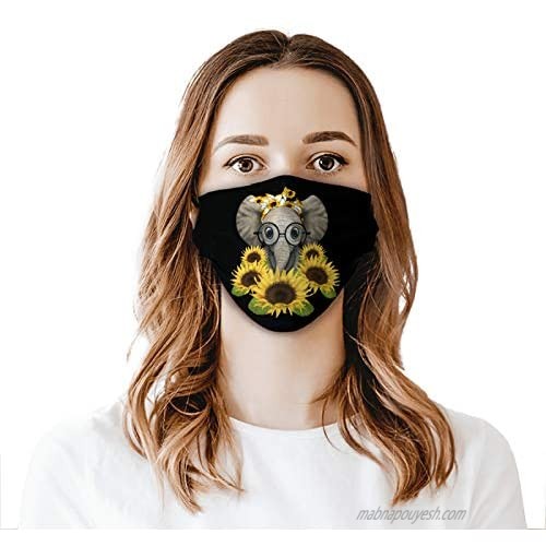 Couple Animal Mouth Face Mask Washable With 4 Pcs Filters Reusable Face Bandanas Dust-Proof Balaclava for Men Women