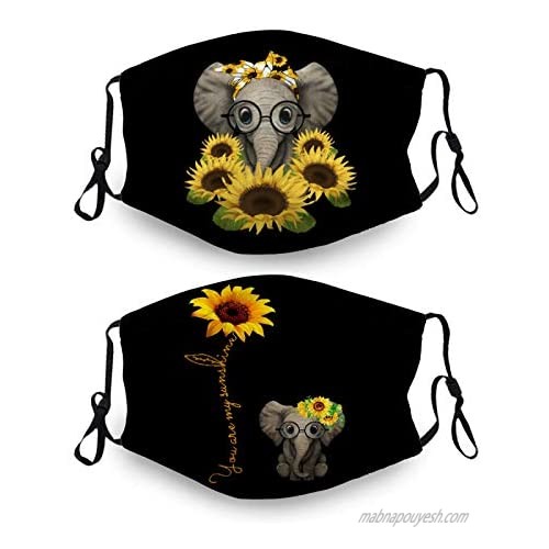 Couple Animal Mouth Face Mask Washable With 4 Pcs Filters  Reusable Face Bandanas Dust-Proof Balaclava for Men Women