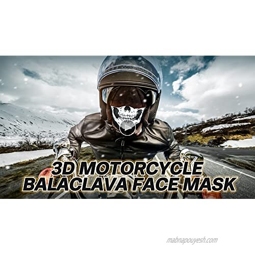 CUIMEI 3D Balaclava Face Mask for Men Motorcycle Ski Ice Fishing Cold Weather Winter Face Cover