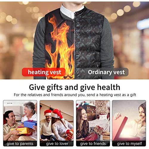 Heated Vest for Men USB Charging Heated Jacket Washable Electric Heating Coat Women Outdoor Motorcycle Riding Hunting
