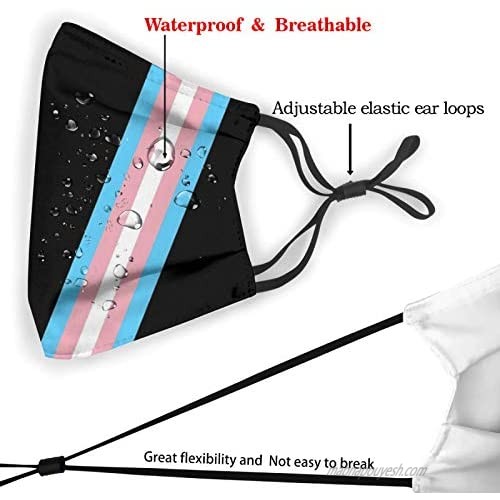 Lgbt Flag Mouth Cover Washable With 2 Pcs Filters Reusable Face Bandanas Dust-Proof Balaclava