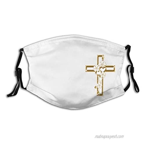 My First Holy Communion Girl-Face Mask with 2 Filter  Breathable-Adjustable Filters Mask|Balaclava for Men Women