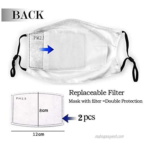 Teacher Cloth Face Mask Comfortable Balaclavas Reusable Bandana Adjustable Scarf For Adult (With 2 Filters)