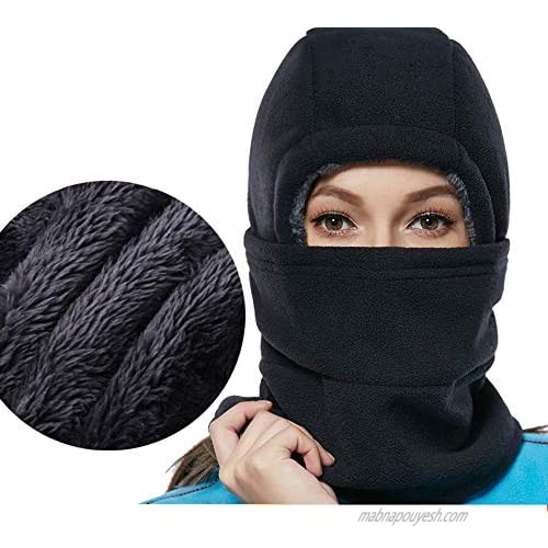 Winter Windproof Adjustment Fleece Balaclava Ski Face Mask Hats for Men/Women/Kids