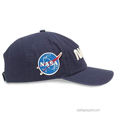 AMERICAN NEEDLE NASA Hoover Baseball Dad Buckle Strap Hat (44820A-NASA-NAVY)