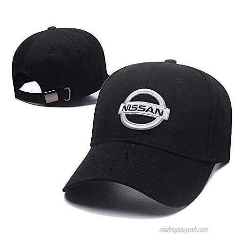 ANAISI Auto Sport Car Logo Adjustable Baseball Cap Unisex Hat Travel Cap Car Racing Motor Hat for for Man Women - Black