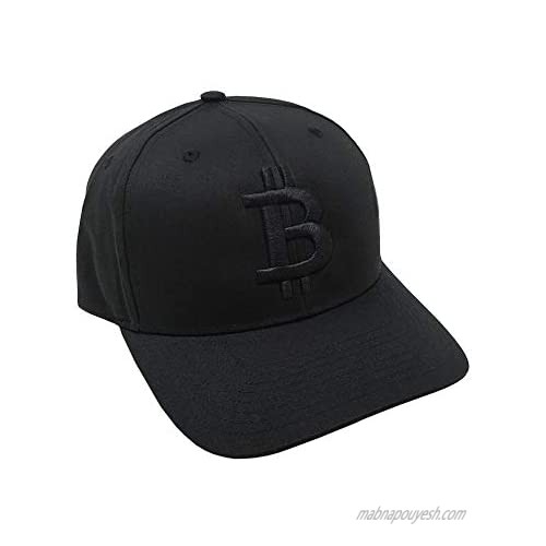 BTC Universe Bitcoin Baseball Cap Snapback Structured Black with Black 3D Puff Embroidery