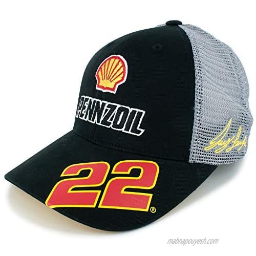 Checkered Flag Joey Logano Shell Pennzoil #22 Team Hat Black