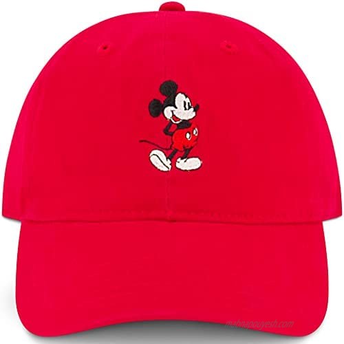 Disney Mickey Mouse Baseball Hat  Washed Twill Cotton Adjustable Dad Cap