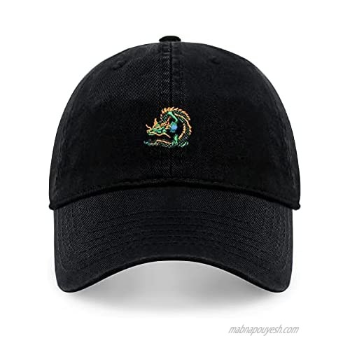 Dragon Design Dad Hat Cotton Fun Baseball Cap Multi Epic Colors
