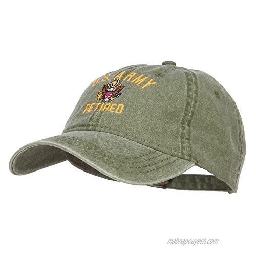 e4Hats.com US Army Retired Military Embroidered Washed Cap