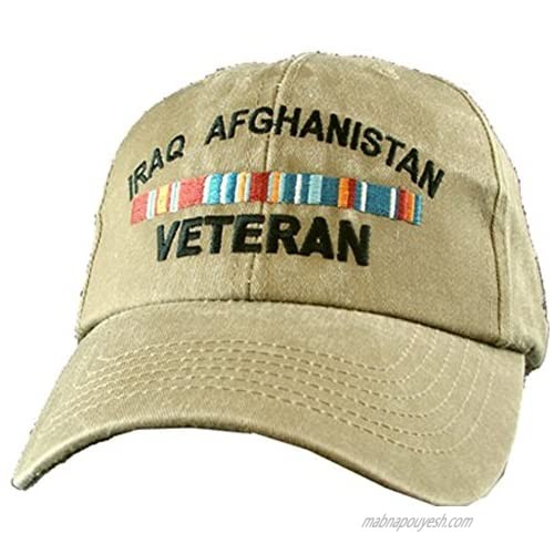 Eagle Crest Iraq Afghanistan Veteran Khaki Military Baseball Cap