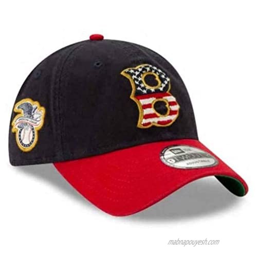 New Era 2019 MLB Boston Red Sox July 4th Flag Logo Baseball Cap Hat 9Twenty 920
