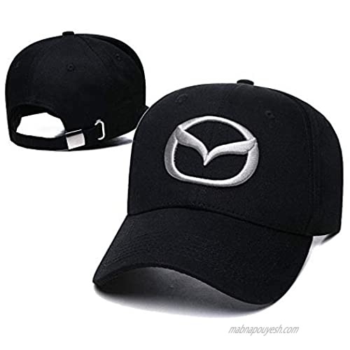 SO Yoursport Logo Embroidered Adjustable Baseball Caps for Men and Women Hat Racing Motor Hat Fit Mazda Accessories(Black)