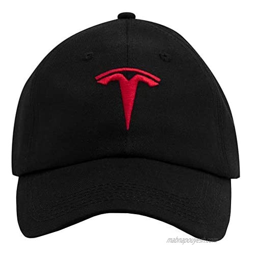 Tesla Car Logo Baseball Cap Embroidered Structured Cotton Dad Hat for Men Women