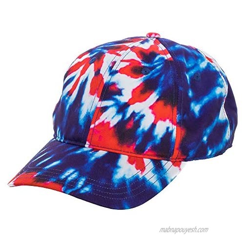 UGLY STUFF SUPPLY Red White and Blue Tie-Dye Adjustable Snapback Hat