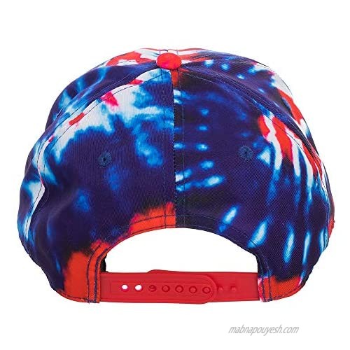 UGLY STUFF SUPPLY Red White and Blue Tie-Dye Adjustable Snapback Hat