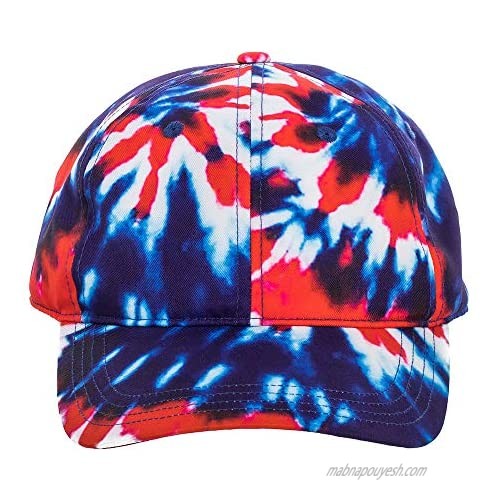 UGLY STUFF SUPPLY Red  White and Blue Tie-Dye Adjustable Snapback Hat