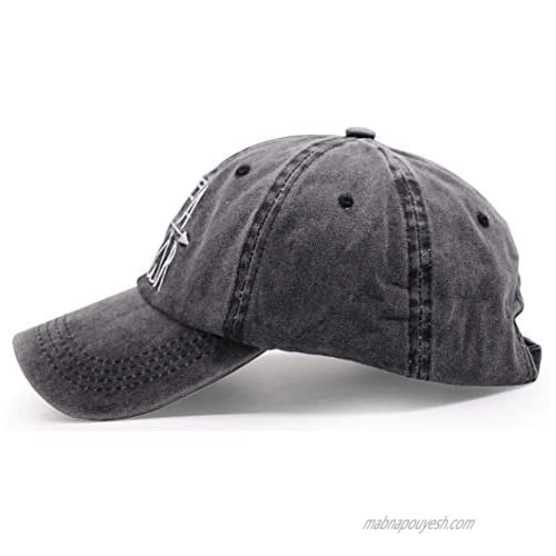 Unisex Mama Bear Denim Hat Adjustable Washed Dyed Cotton Dad Baseball Caps