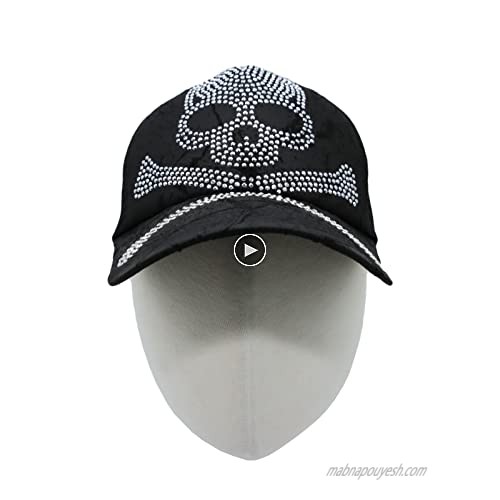 WITHMOONS Skull Trucker Hat Unisex Meshed Adjustable Baseball Cap YT11319