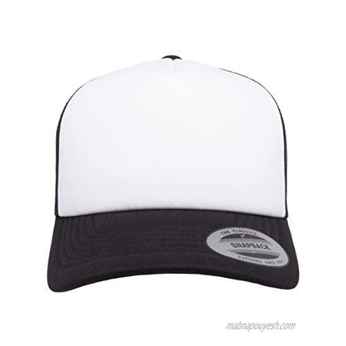Yupoong Men's Yp Classics Curved Foam Trucker with White Front